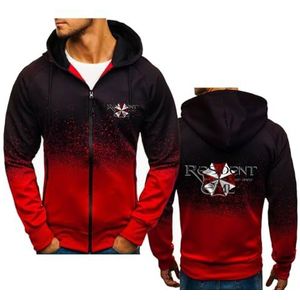 Heren Hooded Sweatshirts Voor Resident Pullover Hoodies Voor Evil 3D-geprinte Ritsjacks Trainingspakken Voor Umbrella Hoody Jumpers Sportkleding Met Lange Mouwen,Red-Adults/M