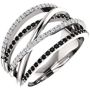 Zilveren Zijde Touw Knoop Liefde Paar Staart Ring Gepersonaliseerde Diamant Sieraden Maat 4 Ringen voor Tiener Meisjes, Zwart, 9