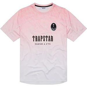Dinint Trapstar London T-shirt voor heren, uniseks, korte mouwen, met Trapstar-logo, maten S-XL, Roze, S