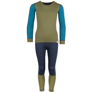 Trollkids - Merino Baselayer Set II - Merino-ondergoed - Olijfgroen