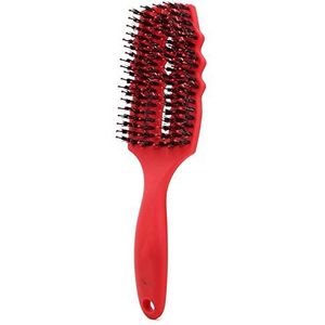 DieffematicSZ kam Bristle hair Comb Detangling Hair Brush Nylon Scalp Massage Hair Comb Women Wet Cur Hair Brush Professional Hairdressing Styling (Color : K?rm?z?, Size : Hairy)