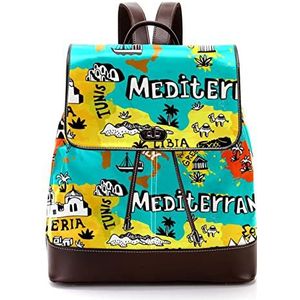Kleurrijke strand gepersonaliseerde schooltassen boekentassen voor tiener, Meerkleurig, 27x12.3x32cm, Rugzak Rugzakken