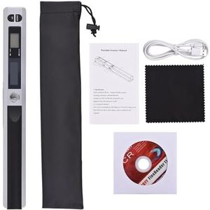 Documentcamera Boekscanner Draagbare documentscanner, mini-handheld-documentscanner, A4-boekscanner JPG en PDF-formaat 300/600/900 DPI Type-c LCD-scherm Veelzijdig en multi-compatibel(Silver)