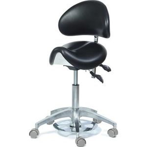 JAVPTAV Zadelstoel, zadelstoel, aanrecht, zadel, draaibare kruk ergonomisch verstelbaar, 360 ° draaibaar, draaikruk voor artsen, schoonheid, massage, spa, salon (A2)