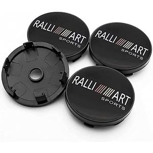 4 stuks auto wielnaafdoppen voor Mitsubishi ASX Ralliart Outlander 56mm auto wielnaafdoppen vervangende stickers wieldoppen C