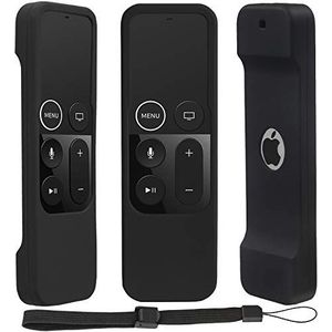 Remote Case Compatibel voor Apple TV 4K/4e generatie - Lichtgewicht antislip en veilige beschermhoes met haken - Zwart