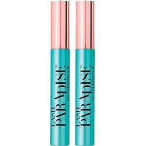 2 x L'Oréal Paris Lash Paradise Waterproof volume- en verlengingsmascara formule gevoelige ogen kleur zwart - 2 mascara