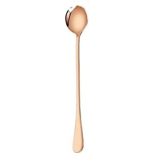 Bestekset van roestvrij staal, vorken, messen, eetlepels en theelepelbestek (Size : [rose gold]Round Ice Spoon)