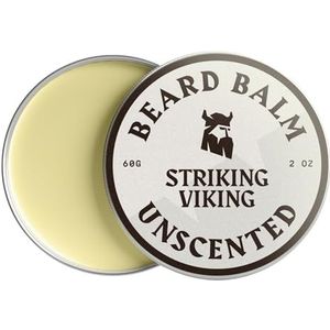 Striking Viking Ongeparfumeerde baardbalsem - Stijlt, versterkt en verzacht baarden en snorren - 100 procent natuurlijke baardconditioner met biologische sheaboter, tea tree, argan- en jojoba-olie