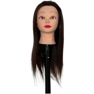 Lang steil haar, synthetische trainingspop, hoofd for make-up, haarvlechten, oefenkapsel, salonhoofd, stylingtool