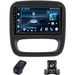 Autoradio 2Din Bluetooth met Carplay en Android Auto,geldt voor Renault Trafic 3 2014-2021 Opel Vivaro B 2014-2018 9 inch met touchscreen stereo auto ondersteunt stuurbediening(NF-7)