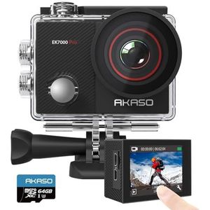 AKASO EK7000 Pro - Actiecamera - Zwart - 4K - 64GB microSDXC