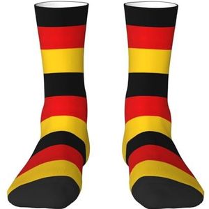 Evengigy Duitse vlag Grappige Sokken Crazy Fashion Cool Gepersonaliseerde Zachte Crew Sokken Voor Mannen Vrouwen Unisex, Wit, One size