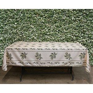 Provençaals tafelkleed, vuilafstotend, polyester, olijf, groen (148 x 240 cm)