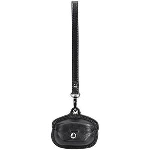 Echt Leer Oortelefoon Case for Sony Wf 1000xm4 Vintage Draagbare Beschermhoes for Sony WF-1000XM4 Draadloze (Color : Black)