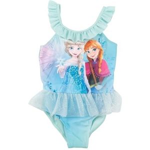 Disney Elsa & Anna Frozen badpak met ruches voor meisjes, blauw, blauw, 92