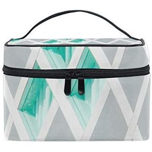 MONTOJ groen en grijs diamant vorm make-up zakken cosmetische zakken