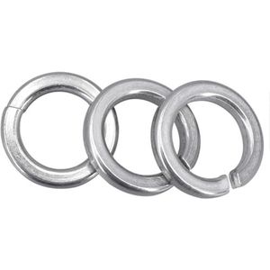 Splitsveerring, Gespleten borgring Veer Gespleten borgring Metalen ronde elastische pakking(304 Spring Pad,M18 2pcs)
