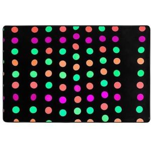 YJxoZH Multicolor Polka Dots Print Home Decor Tapijten, Voor Woonkamer Keuken Antislip Vloer Tapijt Ultra Zachte Slaapkamer Tapijten