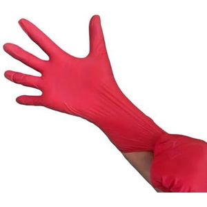 30/60/100 stuks rode handschoenen for huishoudelijk gebruik in de keuken, haarverf, nagels, badkamers en toiletten(30PCS,L)