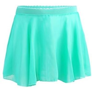 Chiffon rok voor dames, ballet-taille-tricot, chiffonrok, ballet-chiffon-wikkelrok, meisjes-ballet-chiffon-wikkelrok, dansrok voor peuters en kinderen, Lake Green, XL for150-165cm