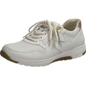 Gabor Low-Top sneakers voor dames, lage schoenen voor dames, Wit Platino 51, 44 EU