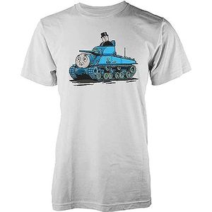 YOUQING Thomas Tank Engine Fat Controller Tank Mash Up Adult Men's Graphic T ShirtWhite overhemden(Small)