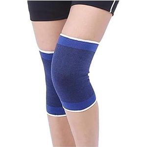 WARESHARK Kniesteun - lichtgewicht elastische mouwcompressieverband voor gewrichtspijn en verstuikingen tijdens het sporten en sporten, links of rechts voor zowel mannen als vrouwen (2 x blauwe kniesteunen)