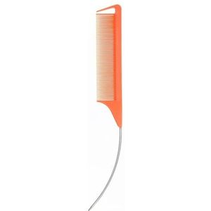 Haar Styling Kam Met Stalen Staart Pin Ergonomische Gebogen Ontwerpen Voor Nauwkeurige Afscheiding Staart Plagen Kam