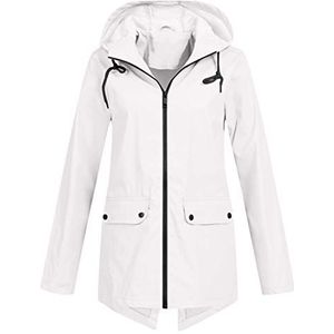 Trenchcoats voor dames, regendicht, waterdichte jas met capuchon, regenjas met capuchon, lichtgewicht, opvouwbaar, outdoor, regenjas, losse slim fit, capuchon, winddicht, casual plus jas, jas met