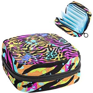 5, Periode Pouch Draagbaar, Tampon Opbergtas, Tampon Houder voor Portemonnee Vrouwelijke Product Organizer, Meerkleurig, 4.7x6.6x6.6 in/12x17x17 cm