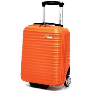 WITTCHEN GROOVE Line lijn | Cabinekoffer, universele koffer | Handbagage, kleine koffer | Harde koffers met ABS-behuizing | Telescopische handgreep, 2 wielen | 40 x 30 x 20 cm | Oranje