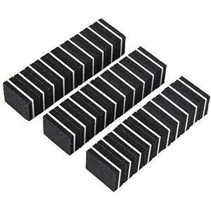 TRUSTTWO 20 stks/partij Mini-vierkant schuren Nagelbestand 100/180 Grit Black Sponge Gel Polish Blok Puffing Bestanden Wasbare Manicure Tools The New