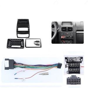 Autoradioframe Voor R&enault CLIO2 MK2 2001-2006 9-inch LHD/RHD Auto Multimedia Radio Frame Dashboard Montage(Frame A Cable)