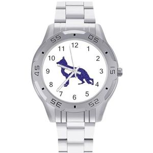 Duitse Herder Hart Hond Ras Mannen Zakelijke Horloges Legering Analoge Quartz Horloge Mode Horloges