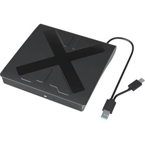 Externe dvd-brander, draagbare dvd-cd-rom-lezer, schrijver, USB 3.0 type C for laptop, pc, Windows 10/8/7, Linux OS