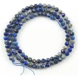 Natuurlijke gefacetteerde zonnesteen labradoriet jaspis agaat lapis lazuli opaal stenen kralen voor doe-het-zelf sieraden maken armband 15''-oude blauwe sod