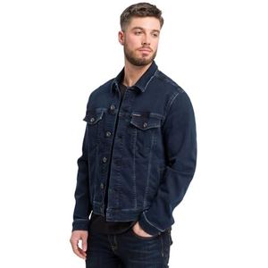 Cross Jeans heren jeansjack Denim Jacket - Regular Fit S M L XL XXL Blauw, Blauw Zwart 075, S