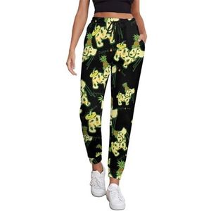 Ananas Hond Joggingbroek Voor Vrouwen Hoge Taille Joggers Casual Lounge Broek Met Zakken Voor Workout Running