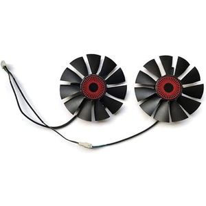 Nieuwe 2 pc's 75 mm T128010SH 4- Pin DC 12V GTX 960 GPU Koelfans for ASUS STRIX GTX1060 960 950 Koeling van grafische kaart (Color : 2PCS)