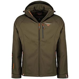 Geographical Norway Taboo Softshelljas voor heren, waterdicht, outdoorjas, windjack, tactisch duurzaam, wandelen, skiën, herfst, winter, lente, kaki, L