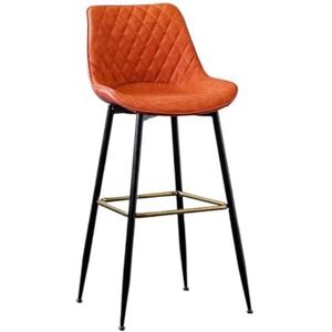 Barstoelen Barkruk Barkrukken Moderne PU Lederen Barkrukken Keukenstoelen Ontbijtstoel Thuisbarstoel Met Zwarte Metalen Poten Aanrechtstoelen Hoge Krukken (Color : B, Size : Height 63cm)