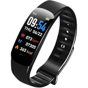 C1 Smart Horloge Waterdichte Fitness Tracker Real Time Monitoring Neutrale Multi Functionele Sport Armband (Kleur: C1 Zwart)