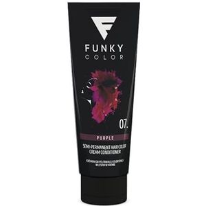 FUNKY COLOR PURPLE 07, kleurstof voor semi-permanente haarkleuring, semi-permanente haarkleuring (28 kleuren).