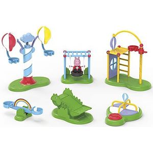 Peppa Pig F2399 Playset Adventures Peppas Balloon Park, kleuterschoolspeelgoed met 6 accessoires, figuur 3 jaar, meerkleurig
