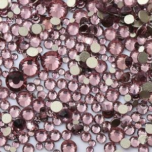 SS4-SS20 Mixformaat heldere kristallen strass steentjes, niet-hotfix gouden flatback glitterstenen, nail art, knutselen, doe-het-zelf decoratie, licht amethist, mixformaat,
