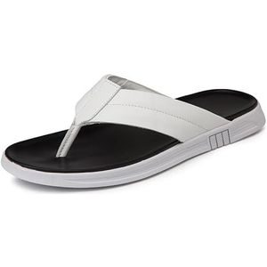 Zomerschoenen for heren Comfortabele strandslippers for heren Eenvoudige herenslippers Outdoor casual sandalen (Color : WHITE, Size : 38)