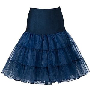 Boolavard 1950 Petticoat Crinoline Onderrok voor Rockabilly Jurk (L-XL (EU 42-50), Navy)