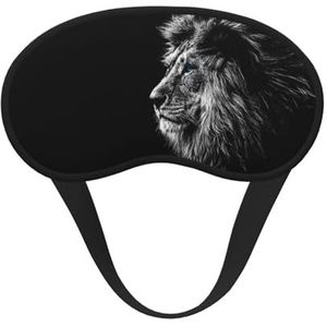 WSHFFILO Lion Printed Blackout Sleep Mask Travel Oogmasker