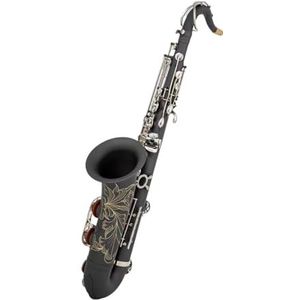saxofoon kit Geavanceerde Tenorsaxofoon B Plat Matzwart Vernikkeld Professioneel Houtblazersinstrument Met Accessoires Voor Saxmondstukken (Color : Dark Grey)